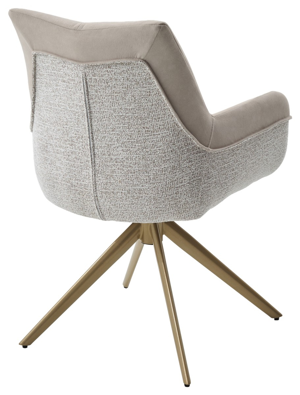 Стул ПОНТУС (PONTUS) 360 град, цвет КРЕМОВЫЙ (RIELY-111/PRESENT-120)/ ШАМПАНЬ каркас, ®DISAUR