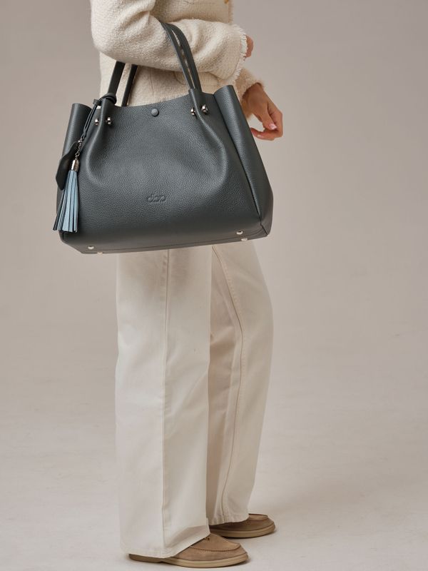 Кожаная сумка Vasilisa DBR 31210 мышиный