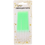 Свечи в торт «Happy» 8 шт. 12,5 См, зеленый