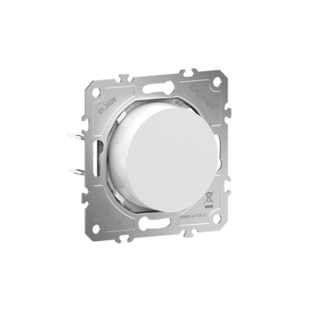 Светорегулятор Triac поворотный,  LED-лампы 200Вт,  акт.нагрузка 500Вт,  цвет глянцевый белый,  серия D16,  Donel