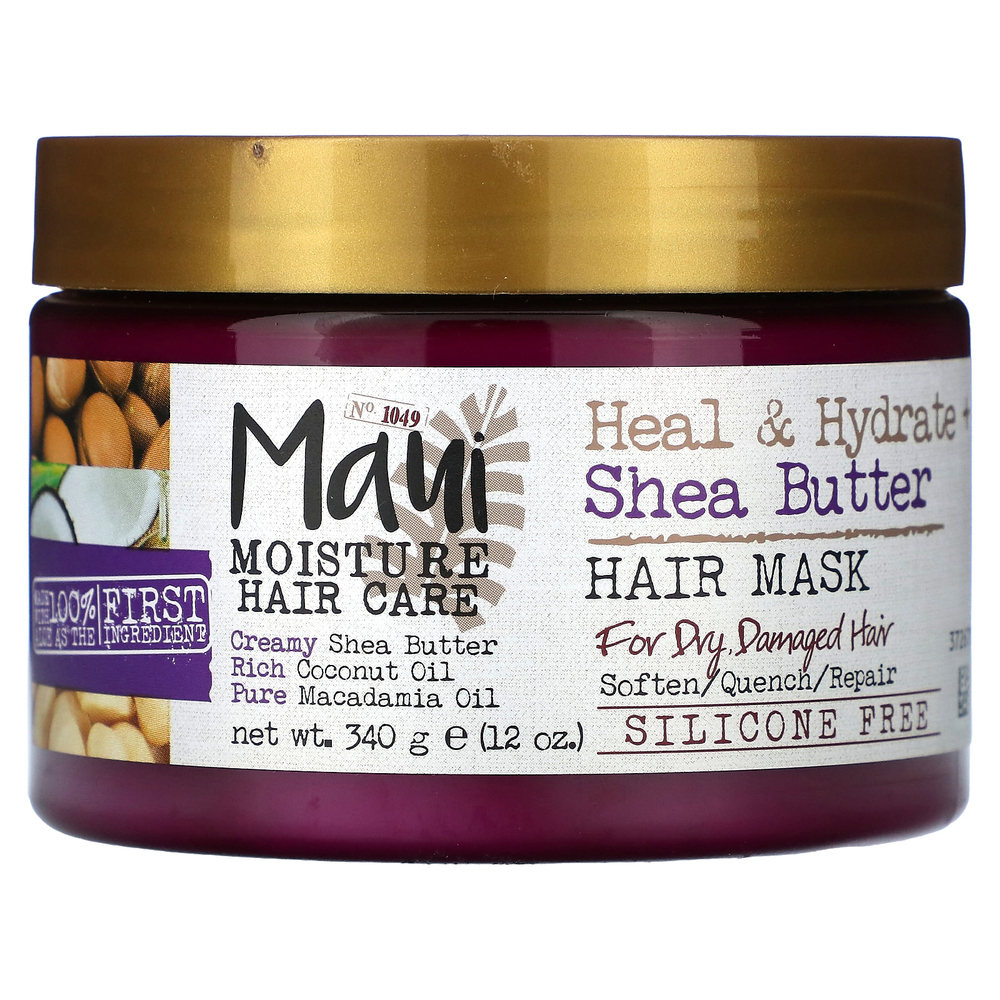 Maui Moisture, маска для волос с маслом ши, восстановление и увлажнение, 340 г (12 унций)