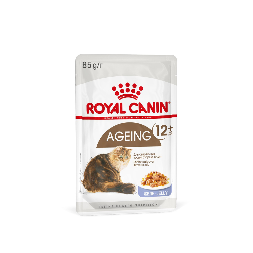Royal Canin Ageing 12+ Эйджинг Корм влажный для взрослых кошек в возрасте старше 12 лет желе 85г
