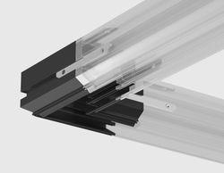 Ambrella Коннектор угловой 90° для шинопровода в натяжной потолок системы крепления гарпун Magnetic SMART 220V 25mm Track System GL1049
