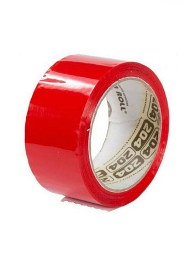 Клейкая лента ( скотч , красный цвет ) NOVAROLL, 100 м.