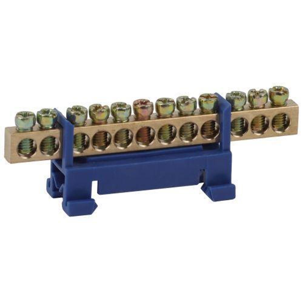 Шина N "ноль" в изоляторе типа стойка ШНИ 6х9-12-Д син. NO-222-78-1 ЭРА Б0044126 Шина N "ноль" в изоляторе типа стойка ШНИ 6х9-12-Д син. NO-222-78-1 ЭРА Б0044126