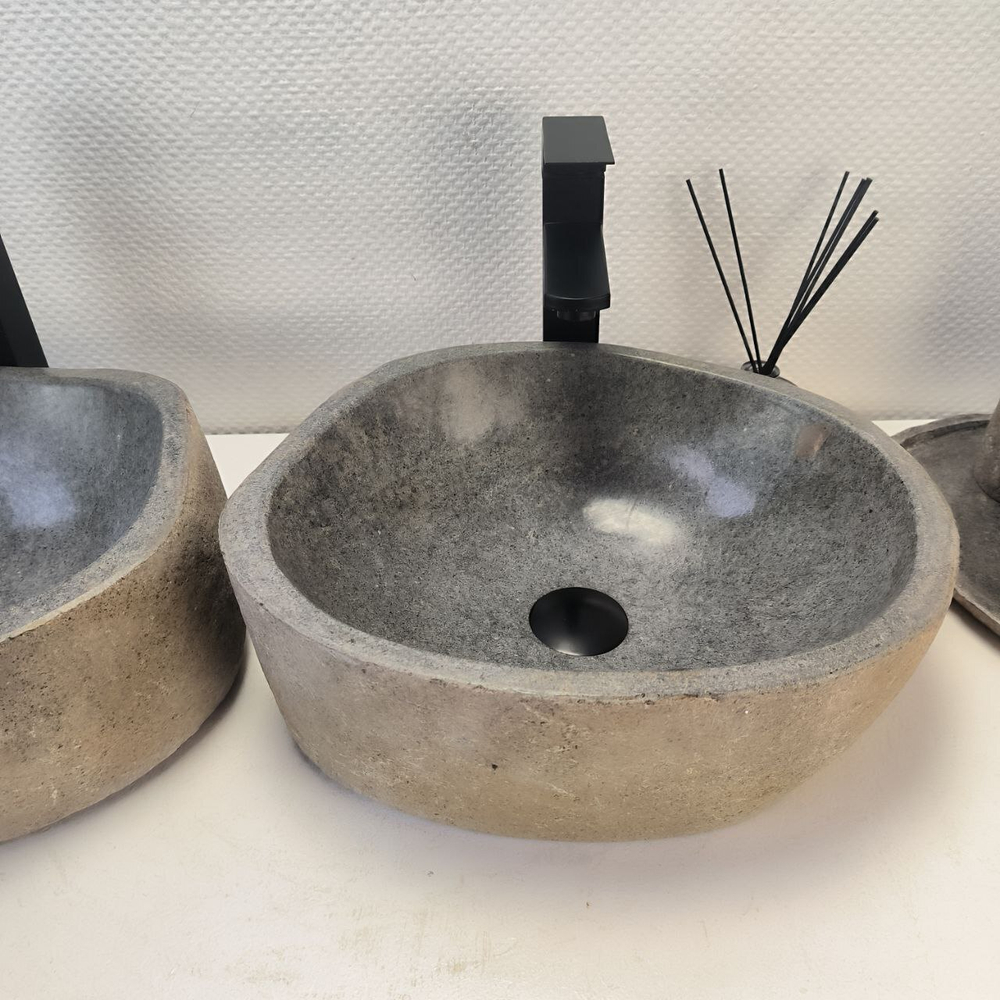 Раковина из речного камня ПАРА! RS-63697 42*34*16 2шт 0126
