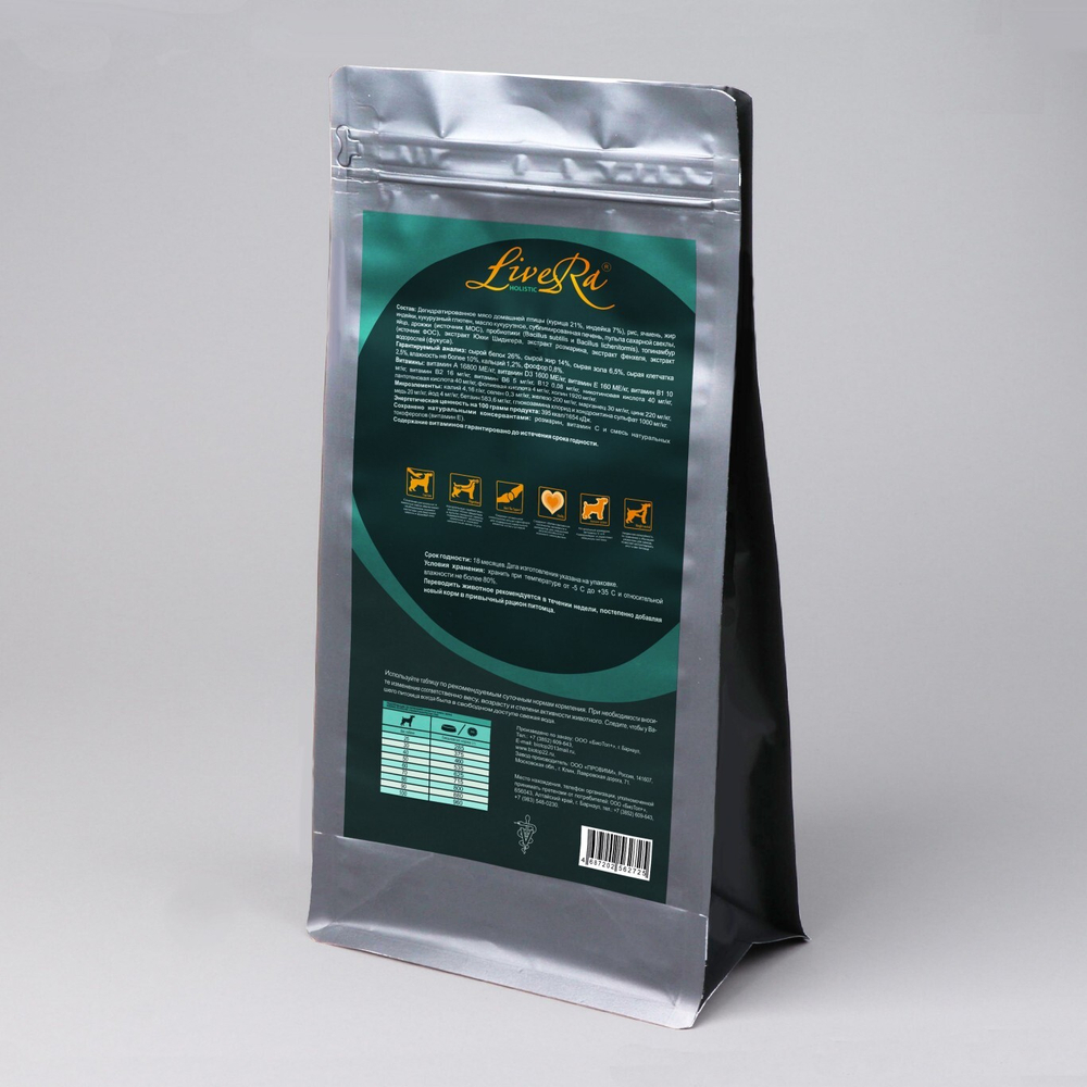 Livera корм сухой полнорационный для взрослых собак, крупных пород