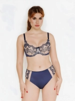 Бюстгальтер Zebra балконет мягкая чаша на каркасах (скин/синий)