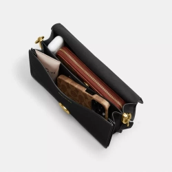 COACH СУМКА ЧЕРЕЗ ПЛЕЧО TABBY CHAIN, ЧЕРНЫЙ