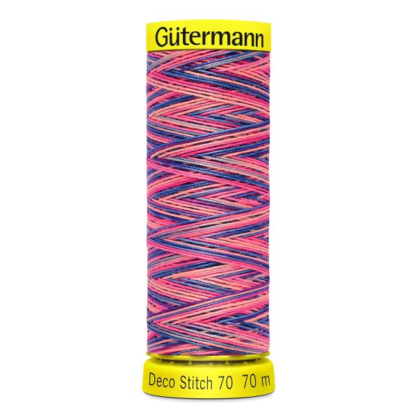 Нитки отделочные Gutermann Deco Stitch multicolor 70 (70 метров), 5 кат. | 9819