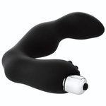 Черный вибромассажер простаты FantASStic Vibrating Prostate Massager - 11,3 см. (Цвет: черный)