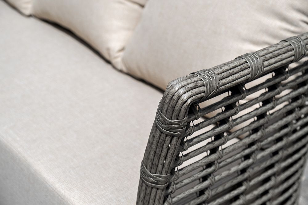 "Валенсия" лаунж-зона из искусственного ротанга, цвет серый
