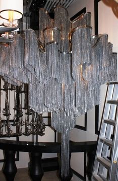 Terazani stream  chandelier  by B. Baylar for Terzani ( silver )