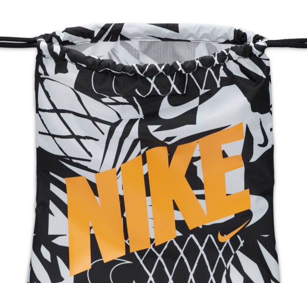 Рюкзак теннисный Nike Kids' Drawstring Bag - black/white/vivid orange