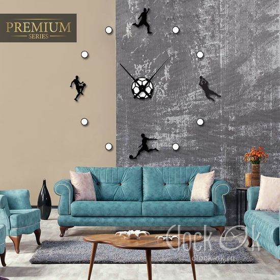 Настенные 3D часы Футбол