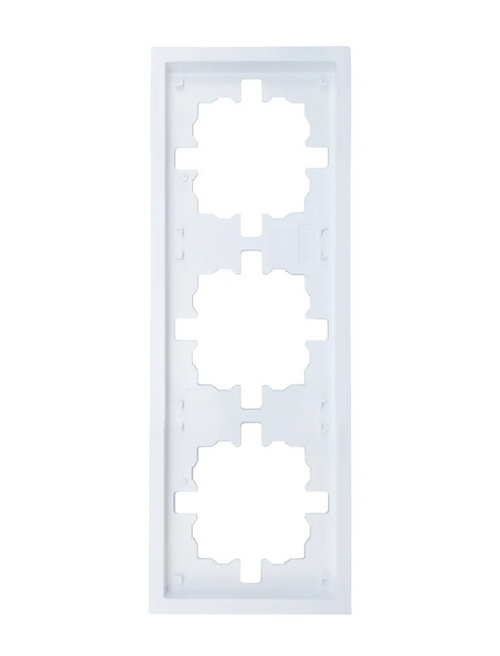 Рамка 3-ая LEZARD ZIMA горизонтальная б/вставок белая