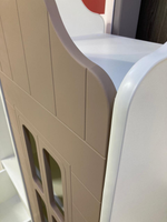 Вешалка Домик белый/капучино