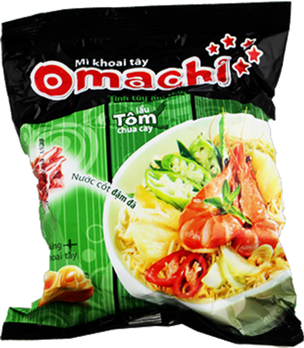 Сублимированная вьетнамская лапша Omachi, вкус креветки, 80 гр.