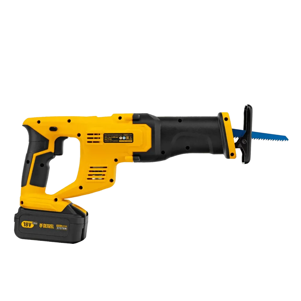 Пила сабельная аккумуляторная CRC-115, 18В Li-Ion Denzel, 28465