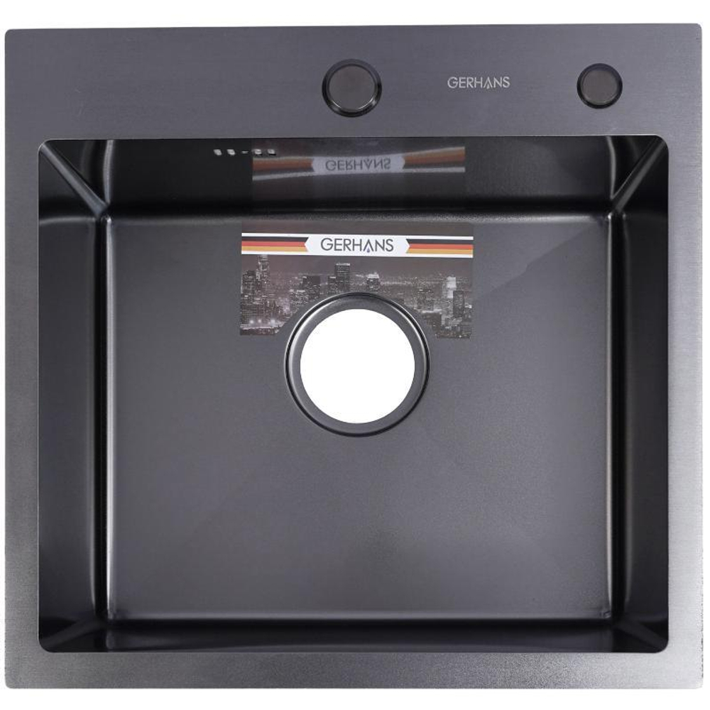 Кухонная мойка премиум GERHANS K35050B графит
