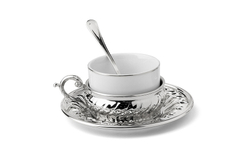 Чайный набор Stradivari с отделкой под серебро в подарочной коробке Гамма