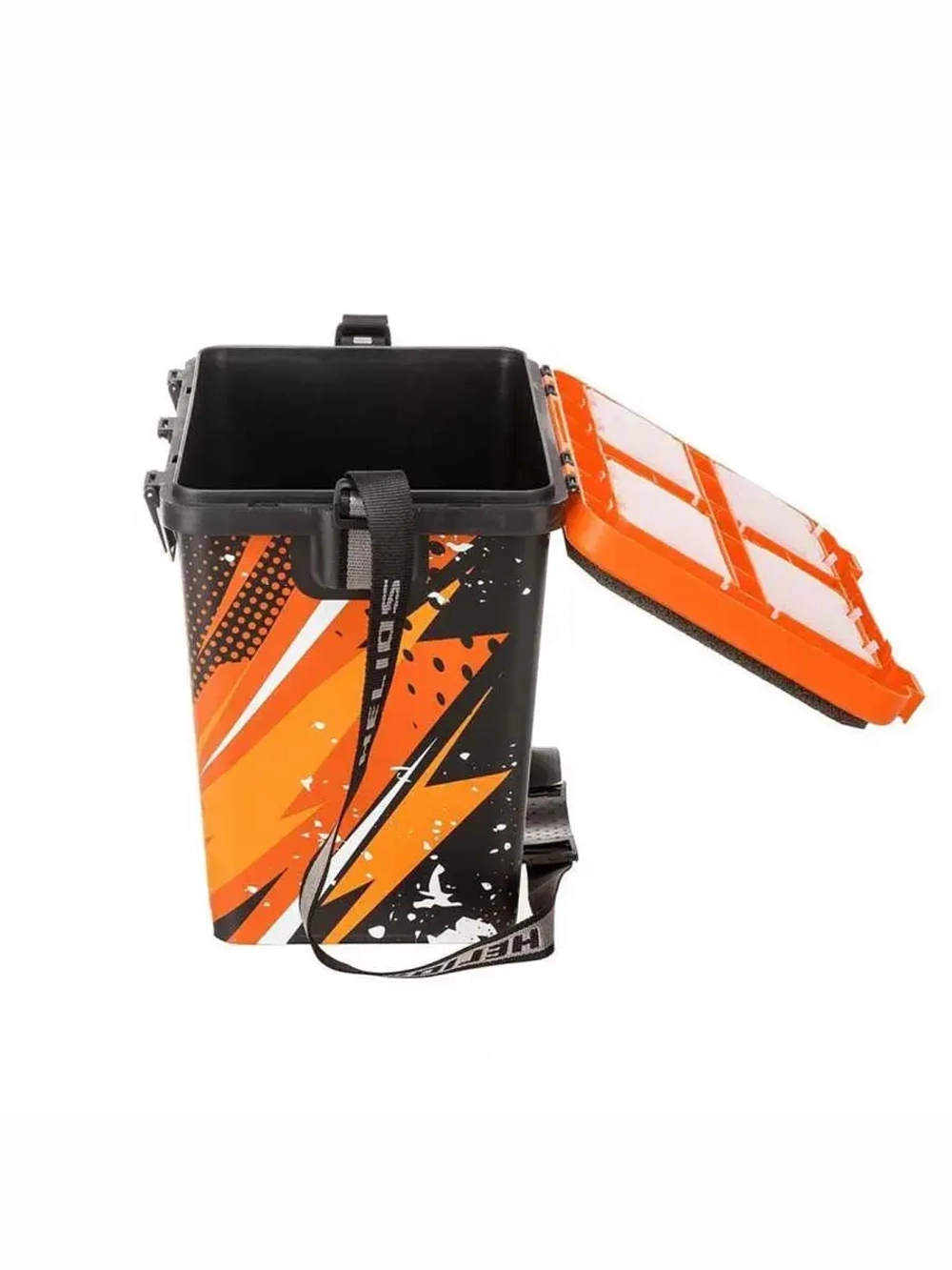 Ящик рыболовный зимний для хранения снастей PIKE оранжевый