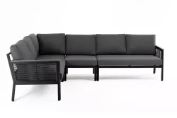 "Париж" угловой модульный диван, каркас из алюминия, цвет серый