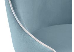 Стул на металлокаркасе Kora 1 light blue / white