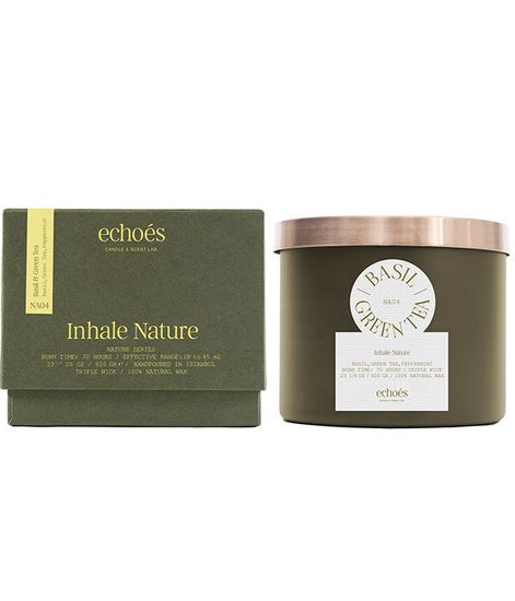 Basil & Green Tea, свеча Inhale Nature collection, Echoes