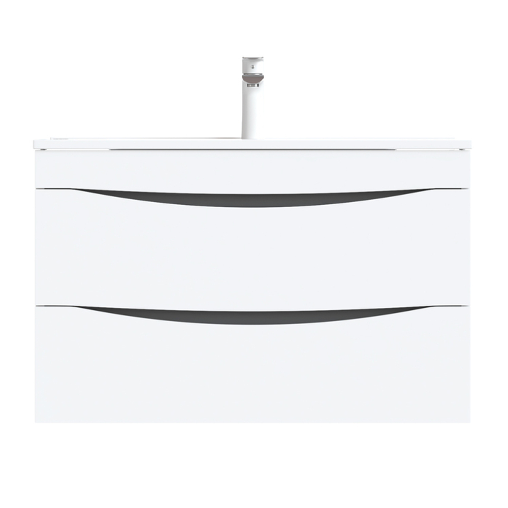 Тумба с умывальником IDDIS Cloud, подвесная, 80 см, белая, CLO80W0i95K