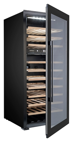 Винный шкаф Temptech Oslo OZ124DB двухзонный черный