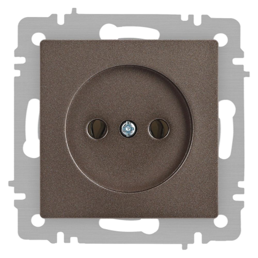 Розетка Intro Accent 6-201-08 2P 16А-250В IP20 СУ AL/CU бронза