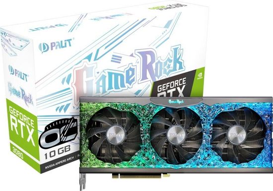 Видеокарта Palit GeForce RTX 3080 GameRock OC V1 LHR