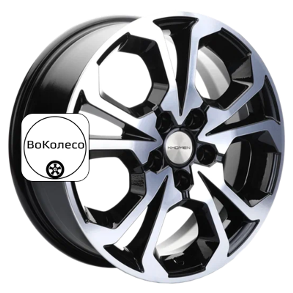 7x17/5x108 ET43 D65,1 KHW1711 (DFM AX 7) Black-FP Khomen Wheels