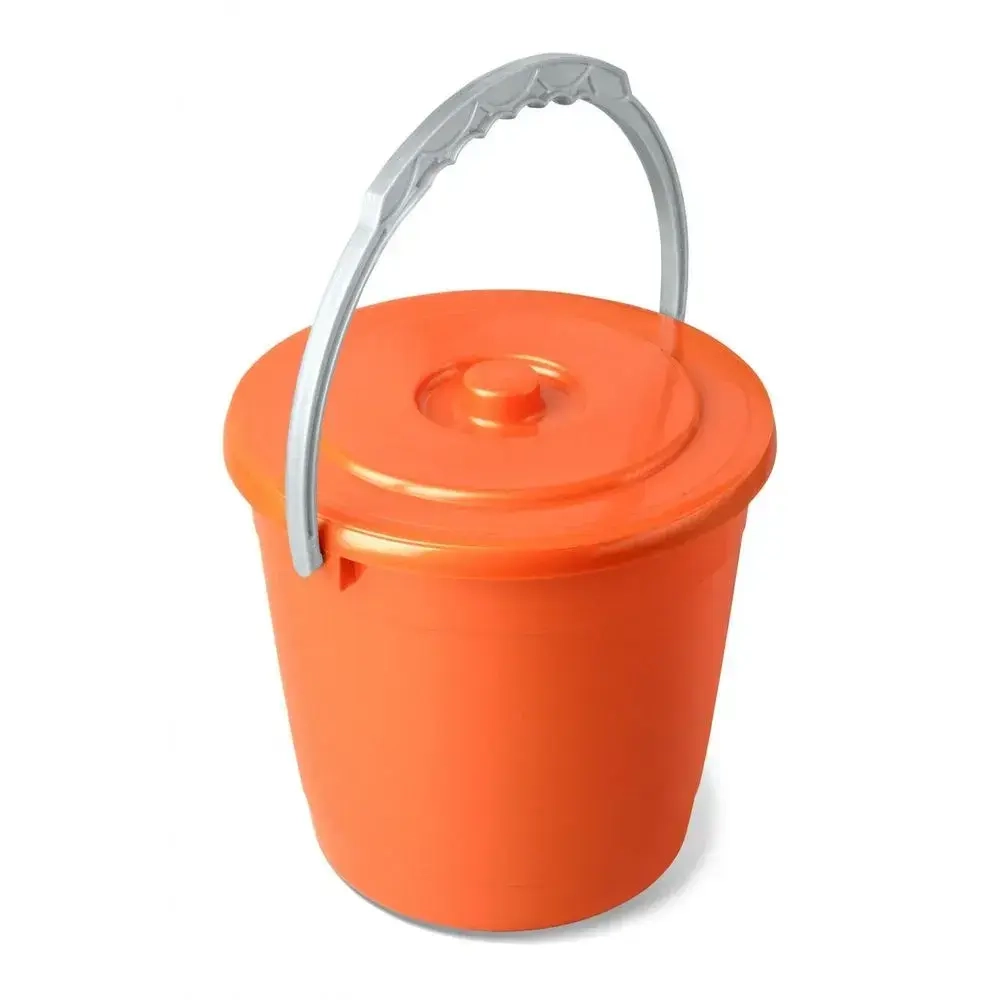 Ведро колор 5л с крышкой перламутровое оранжевое С402КОРЖ (комплект 17 шт)