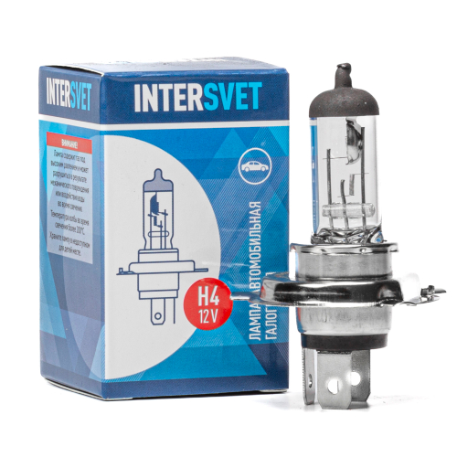 Автолампа галогенная H4, 12 В, 60/55 Вт, P43t