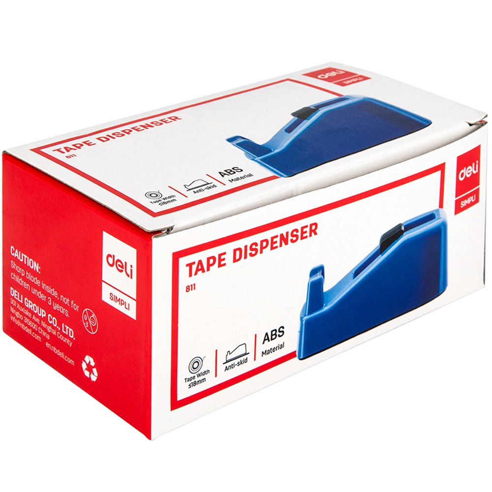 Диспенсер DELI 811 для клейкой ленты 18 мм, ассорти