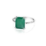 Кольцо Crystal Classic с зеленым агатом