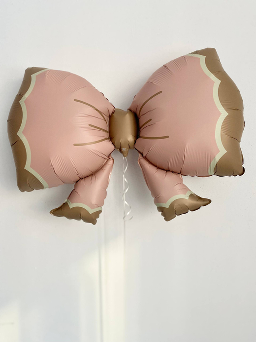 Шар-фигура, фольга, "Бант розовый", сатин (Falali), 37"/94 см