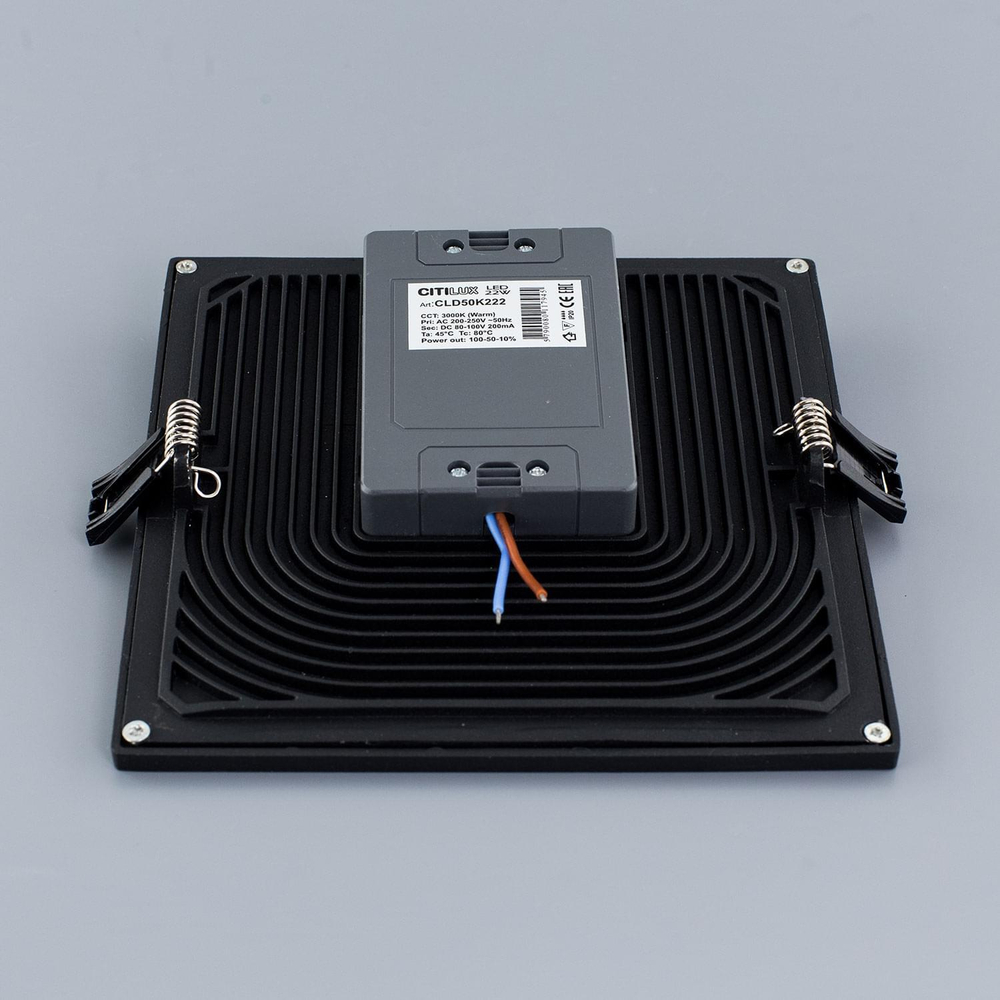 Citilux Омега CLD50K222 LED Встраиваемый светильник с диммером Чёрный