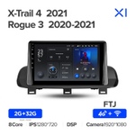Teyes X1 10.2" для Nissan X-Trail, Rouge 2021