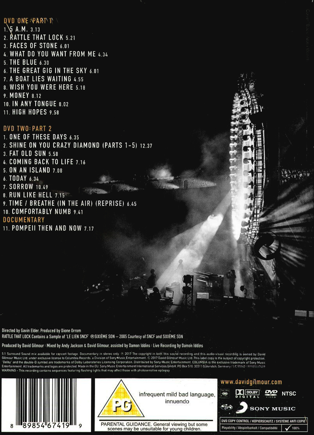 David Gilmour / Live At Pompeii (2DVD)