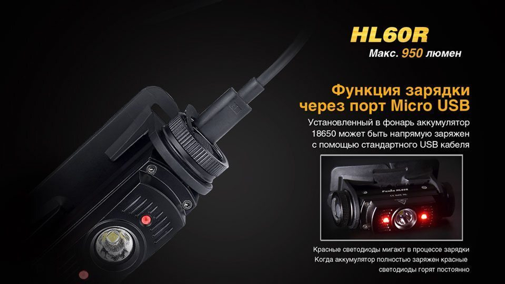 Налобный фонарь Fenix HL60R (Desert Yellow)