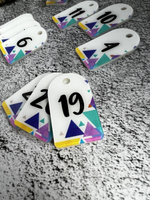 Номерки для ключей акрил 3х5 см