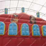 Большой надувной батут-горка "Корабль флибустьеров" 12*8*6 м