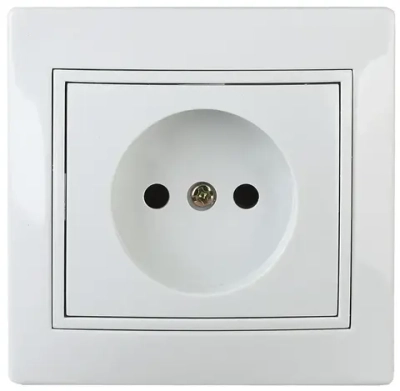Розетка Intro Plano 1-201-01 без заземления 2P 16А-250В IP20 скрытой установки белая