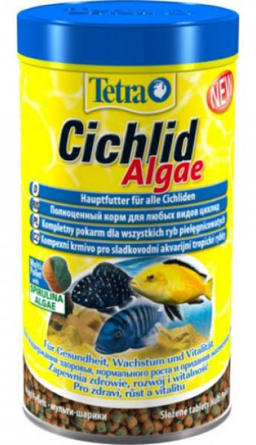 Корм для рыб TetraCichlid Algae, корм для всех видов цихлид 500 мл