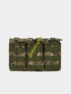 Тактическая военная подсумка для 3-х магазинов Пиксель