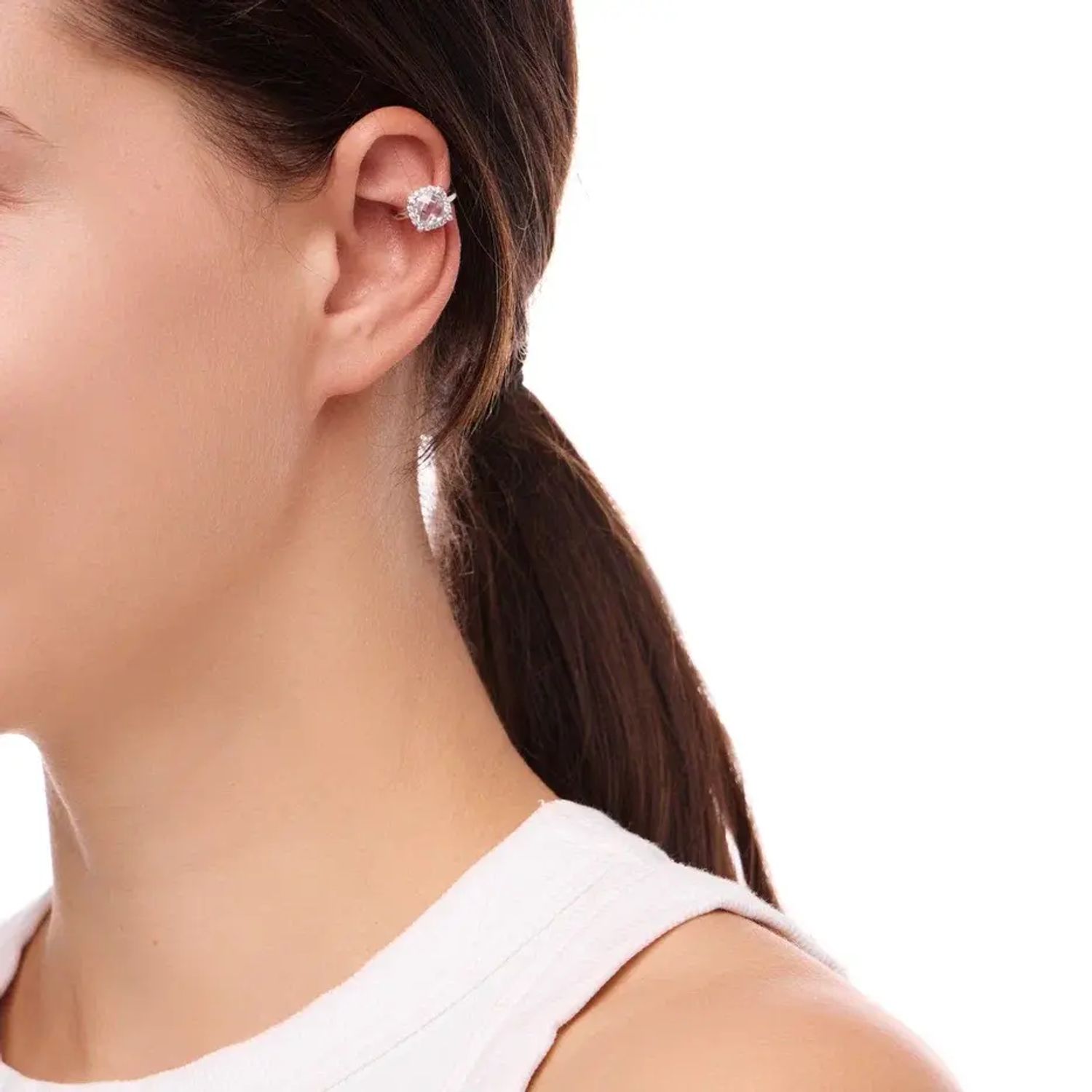 Кафф Hefty Cuff Silver Crystal