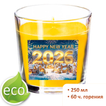 Свеча новогодняя, хвойная 2026, 250 мл